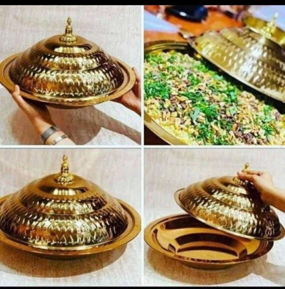 جاط منسف ذهبي حجم كبير