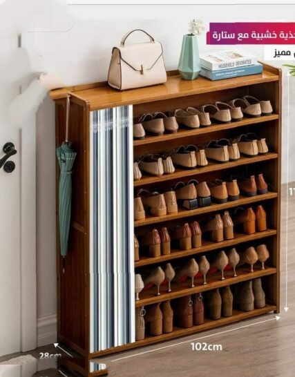 خزانة أحذية خشبية 6 رفوف