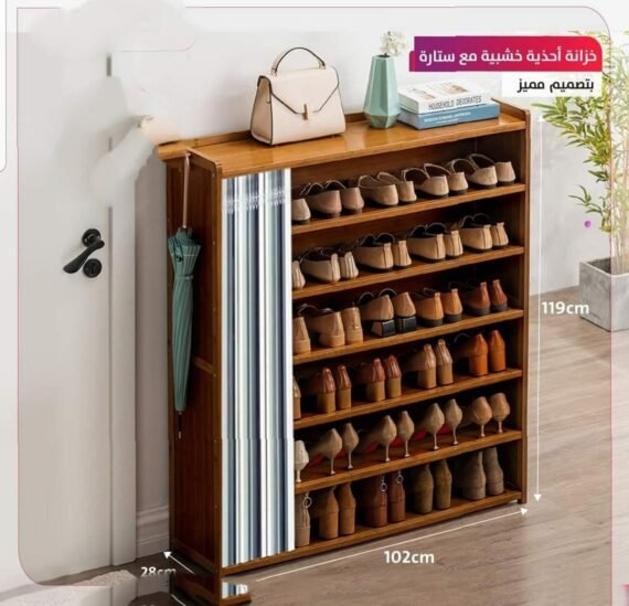 خزانة أحذية خشبية 6 رفوف