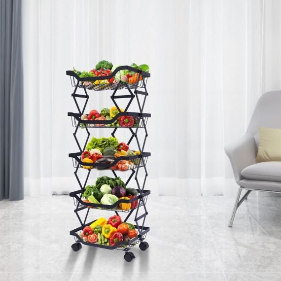سلة الخضار والفواكه 5 طبقات