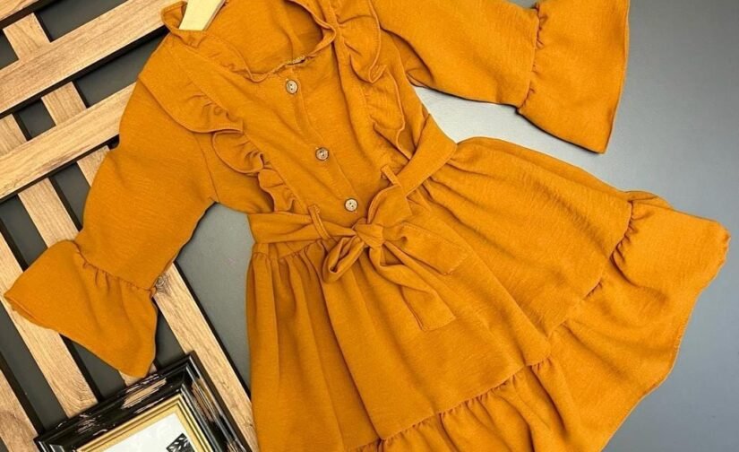 فستان بناتي كم كموني