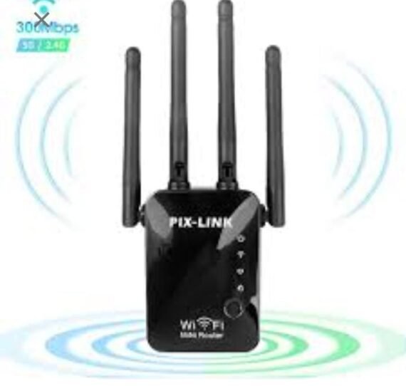 موسع نطاق واي فاي PIX LINK بقوة 600ميجا وأنتين عدد 4