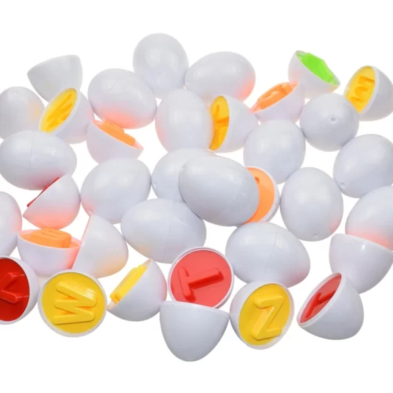 لعبة تطابق البيض 26 قطعة من الحروف الانجليزية  ABC وتعلم الالوان