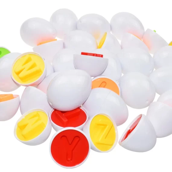 لعبة تطابق البيض 26 قطعة من الحروف الانجليزية  ABC وتعلم الالوان