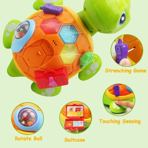 لعبة السلحفاة الموسيقية المضيئة للأطفال